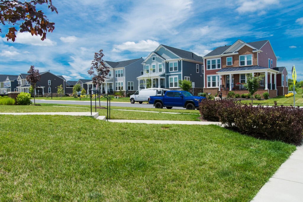 american new construction neighborhood street